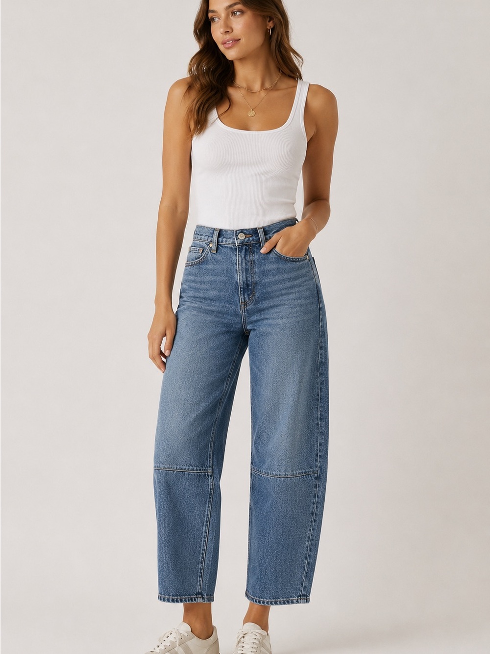 Banana Republic Barrel Mid-Rise Ankle Jeans Size 26/2 Modern Denim